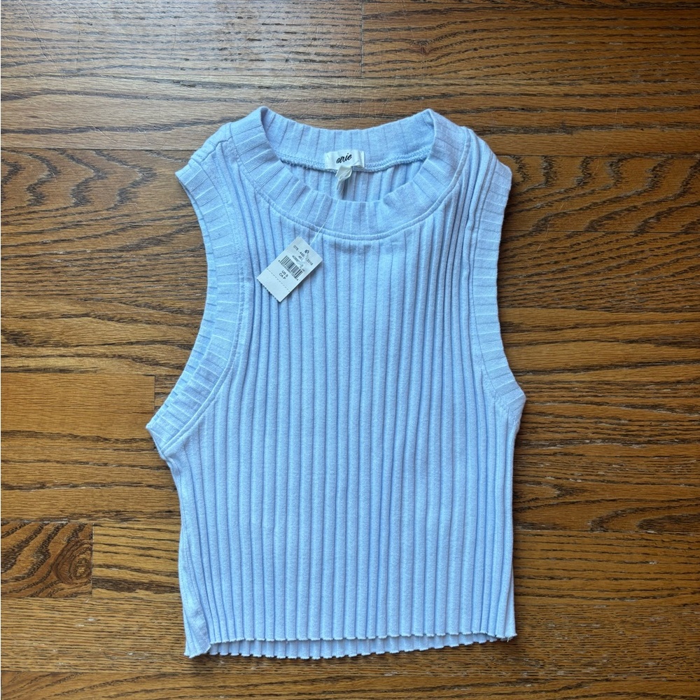 NWT Aerie Ribbed Sleeveless Top - Light Blue